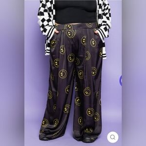 Fun Black Pants with Yellow Smiley Faces